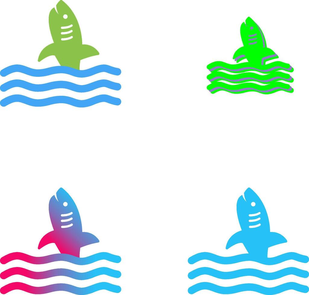 Dangerous Shark Icon Design vector