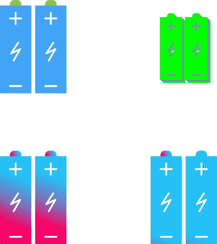 Batteries Icon Design vector