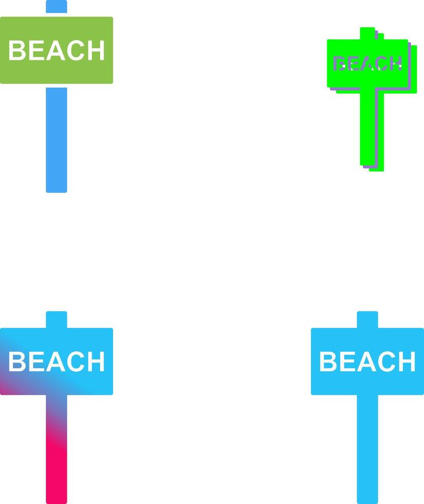 Beach Sign Icon Design vector