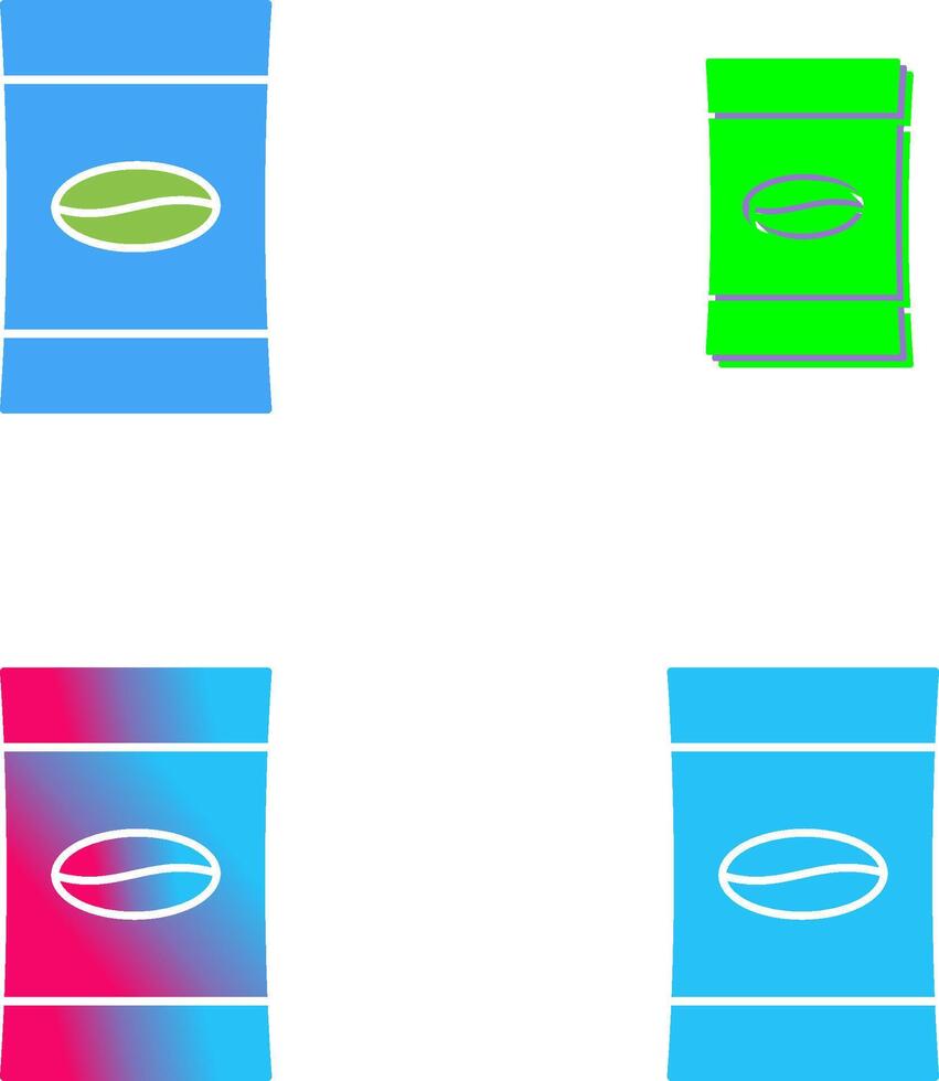 Coffee Packets Icon Design vector