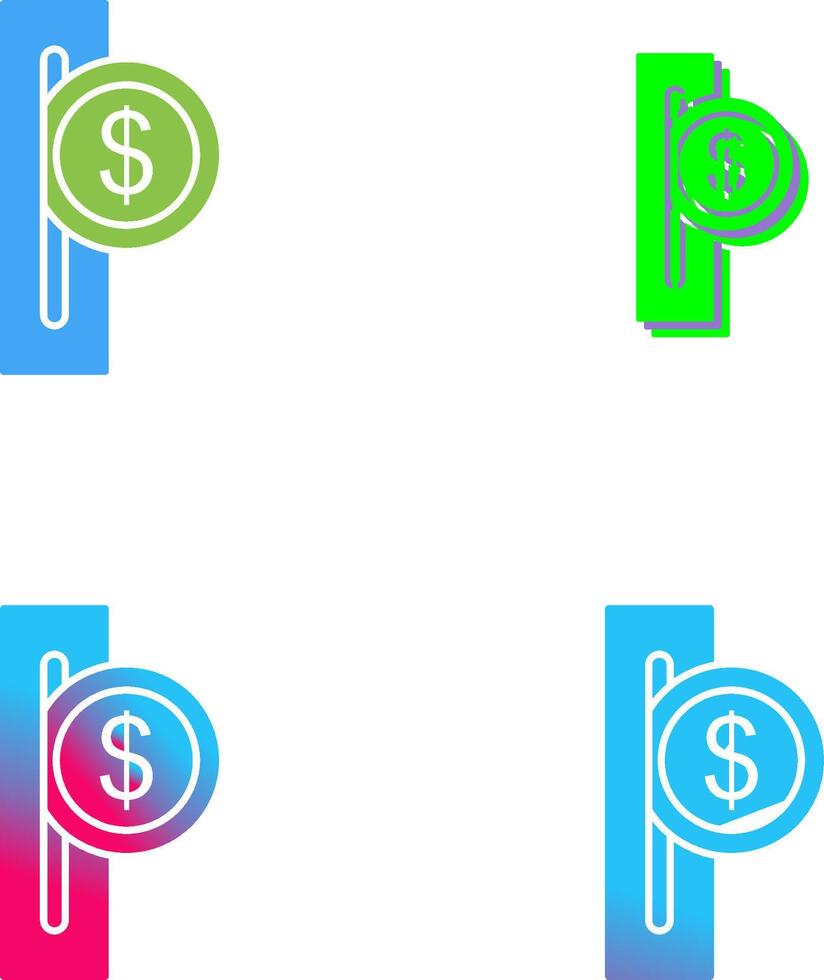 Slot for Coins Icon Design vector