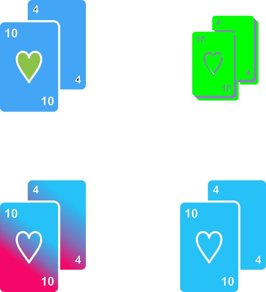 Playing Cards Icon Design vector