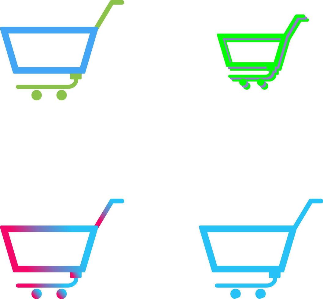 Unique Empty Cart Icon Design vector