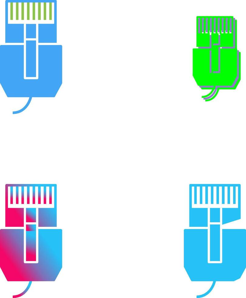 Unique Internet Cable Icon Design vector