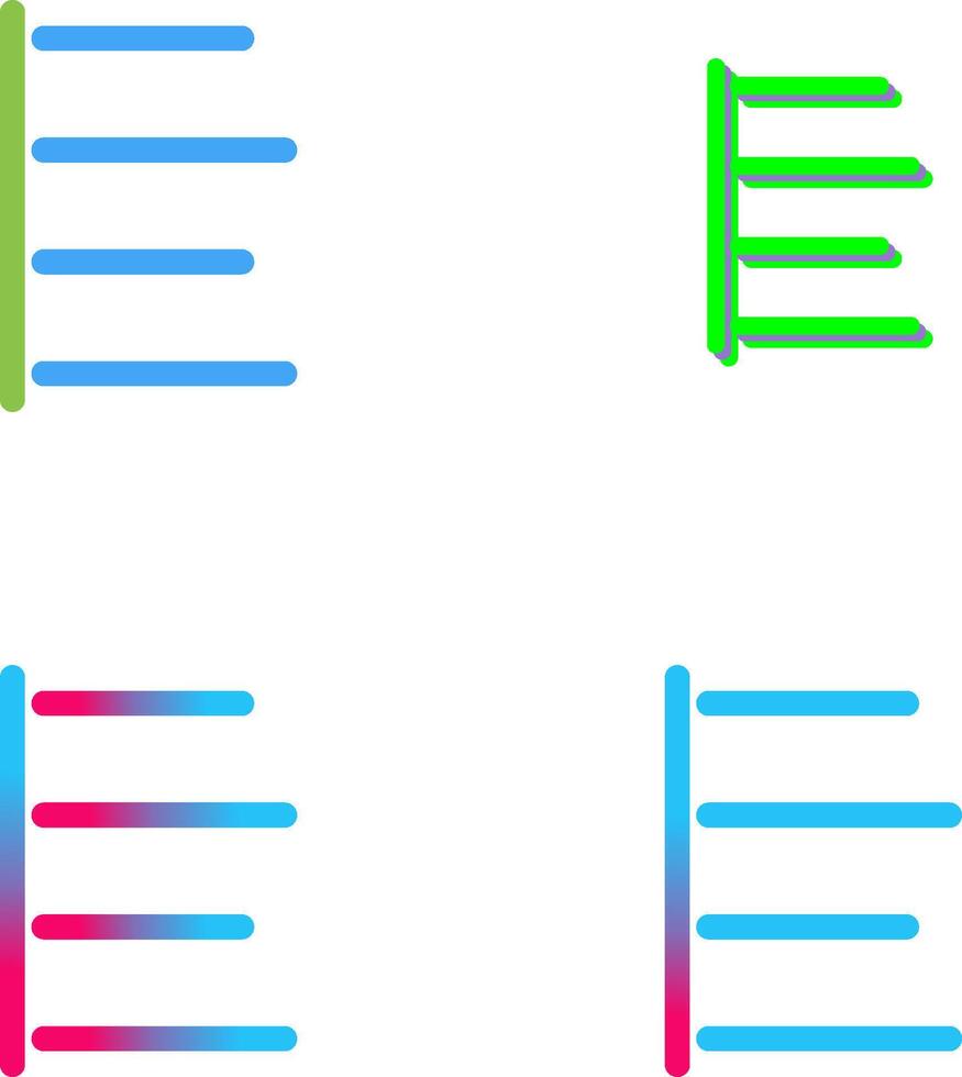 Unique Left Align Icon Design vector