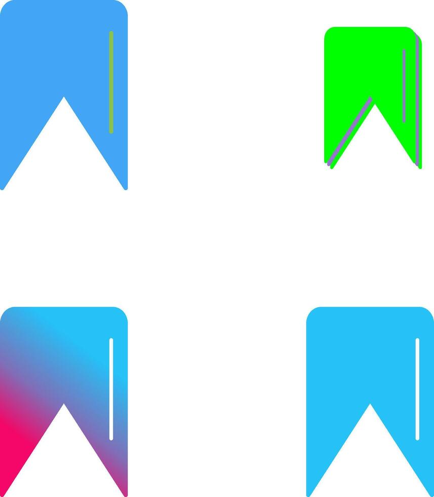 Unique Bookmark Icon Design vector