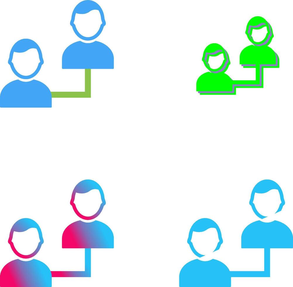 Unique Connected Profiles Icon Design vector