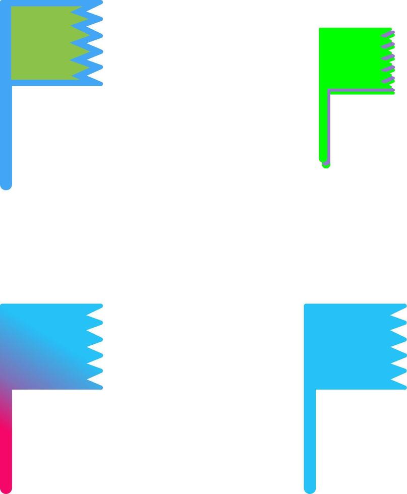 Unique Flag Icon Design vector