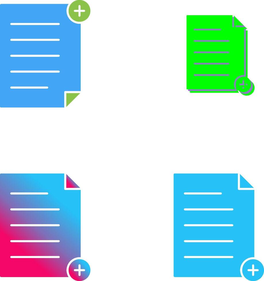 Unique Add File Icon Design vector