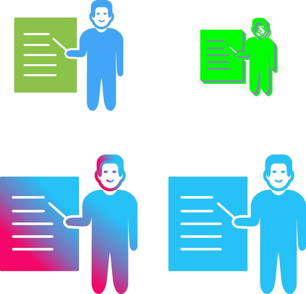 Unique Male Presenter Icon Design vector