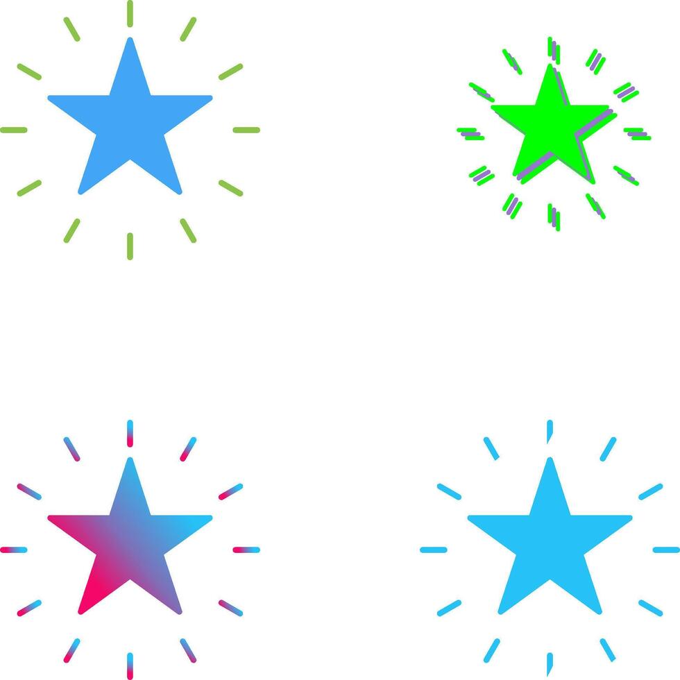 Unique Star Icon Design vector
