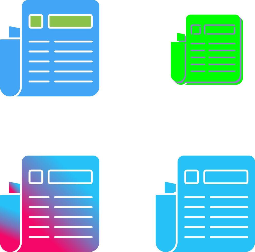 News Paper Icon Design vector