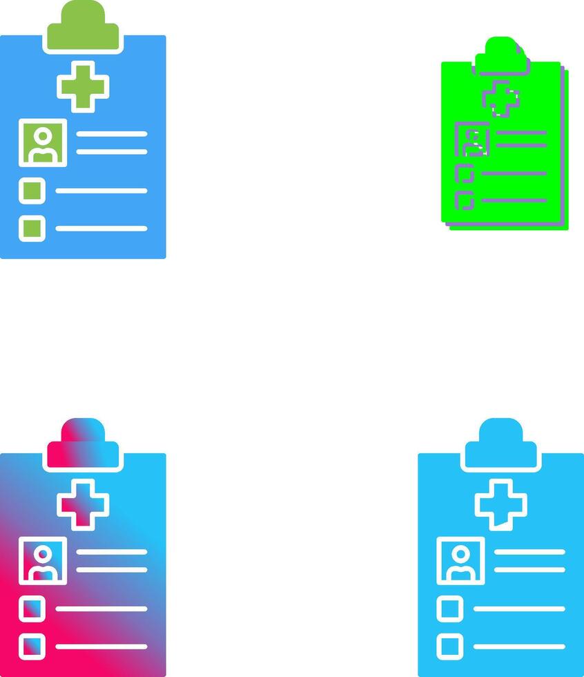 Medical Record Icon Design vector