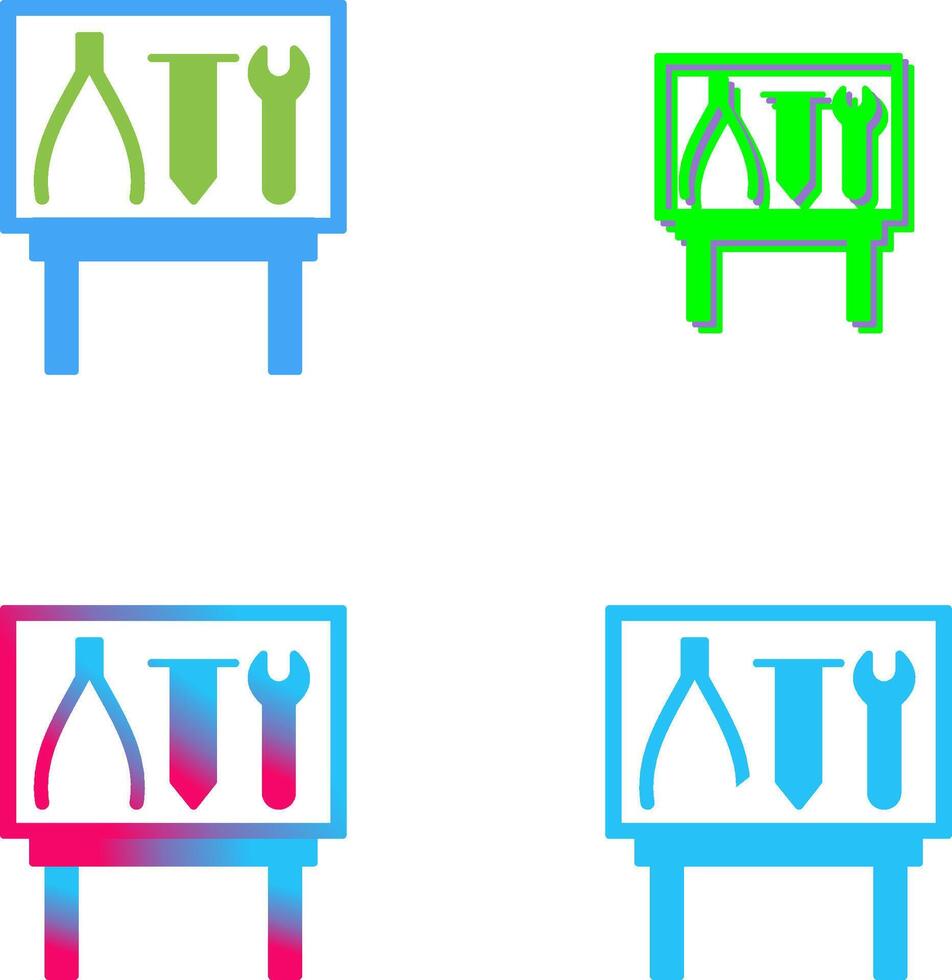 Tools Exhibit Icon Design vector