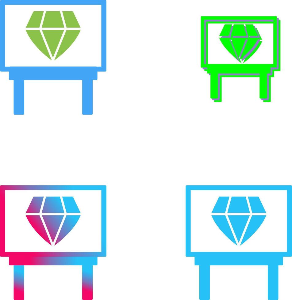 Diamond Exhibit Icon Design vector