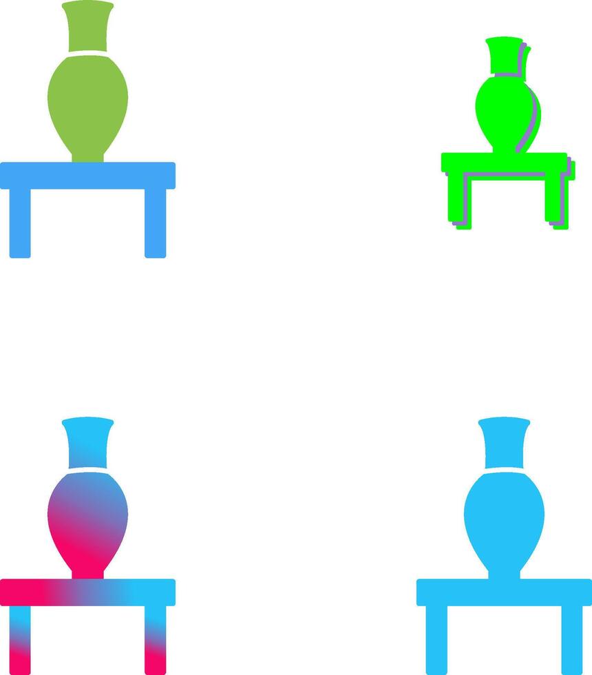 Vase Exhibit Icon Design vector