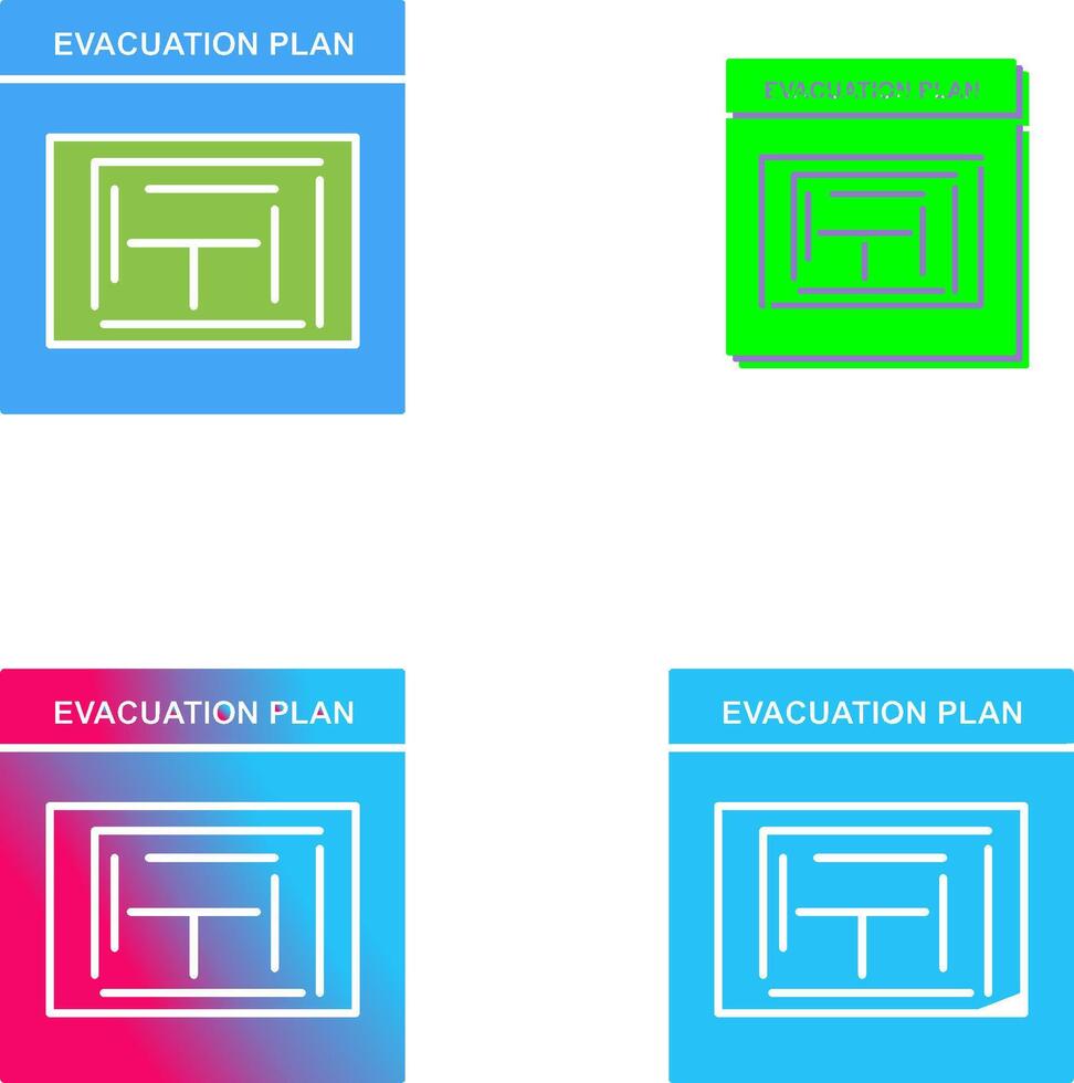 Evacuation Plan Icon Design vector