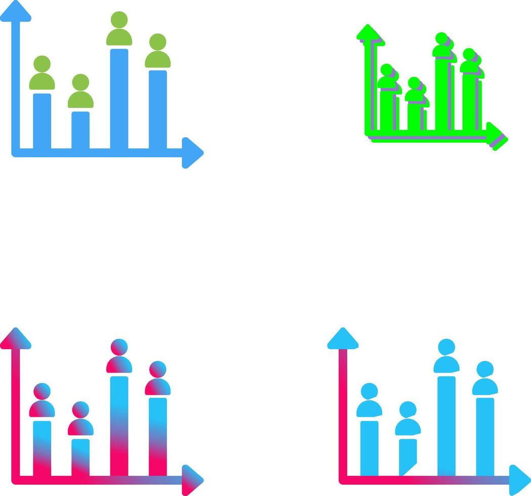 Candidate Graph Icon Design vector