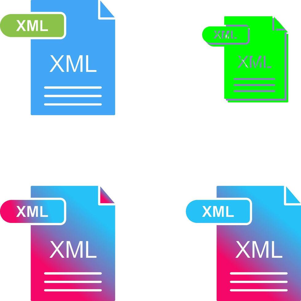 XML Icon Design vector