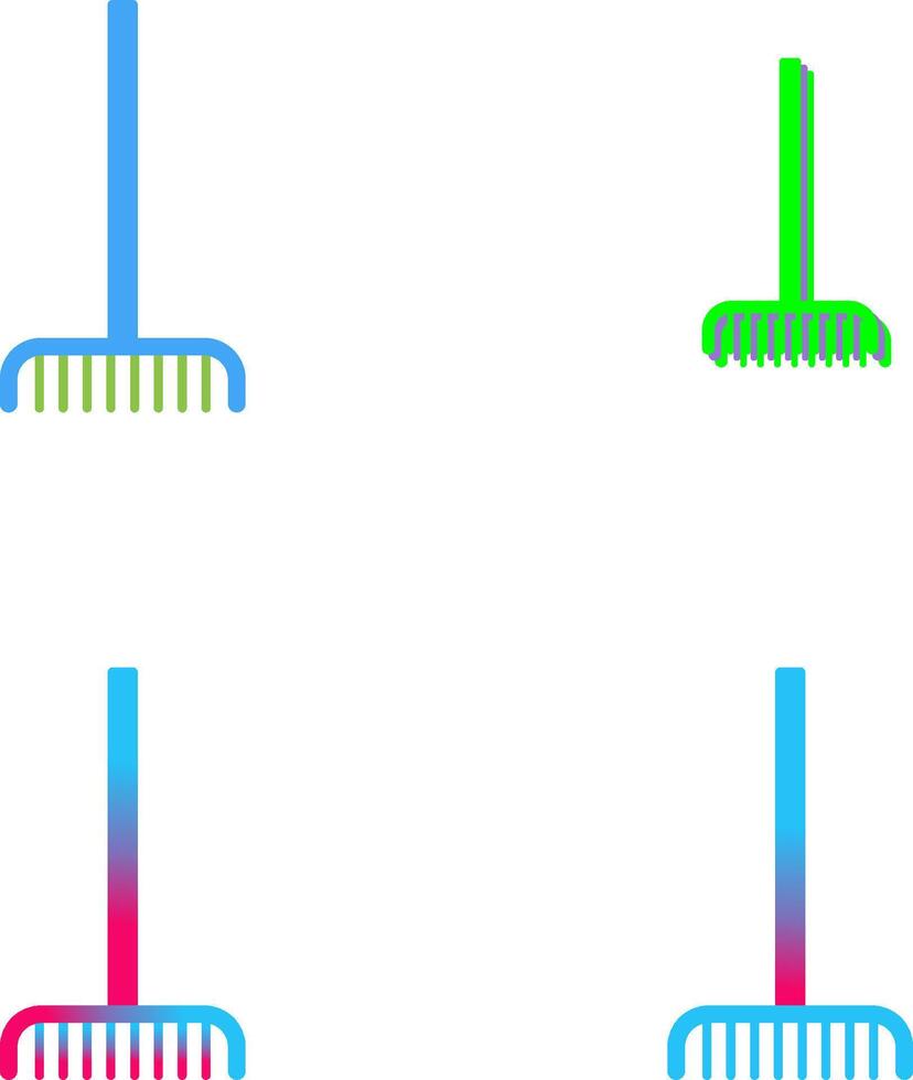 Fork picking Leaves Icon Design vector