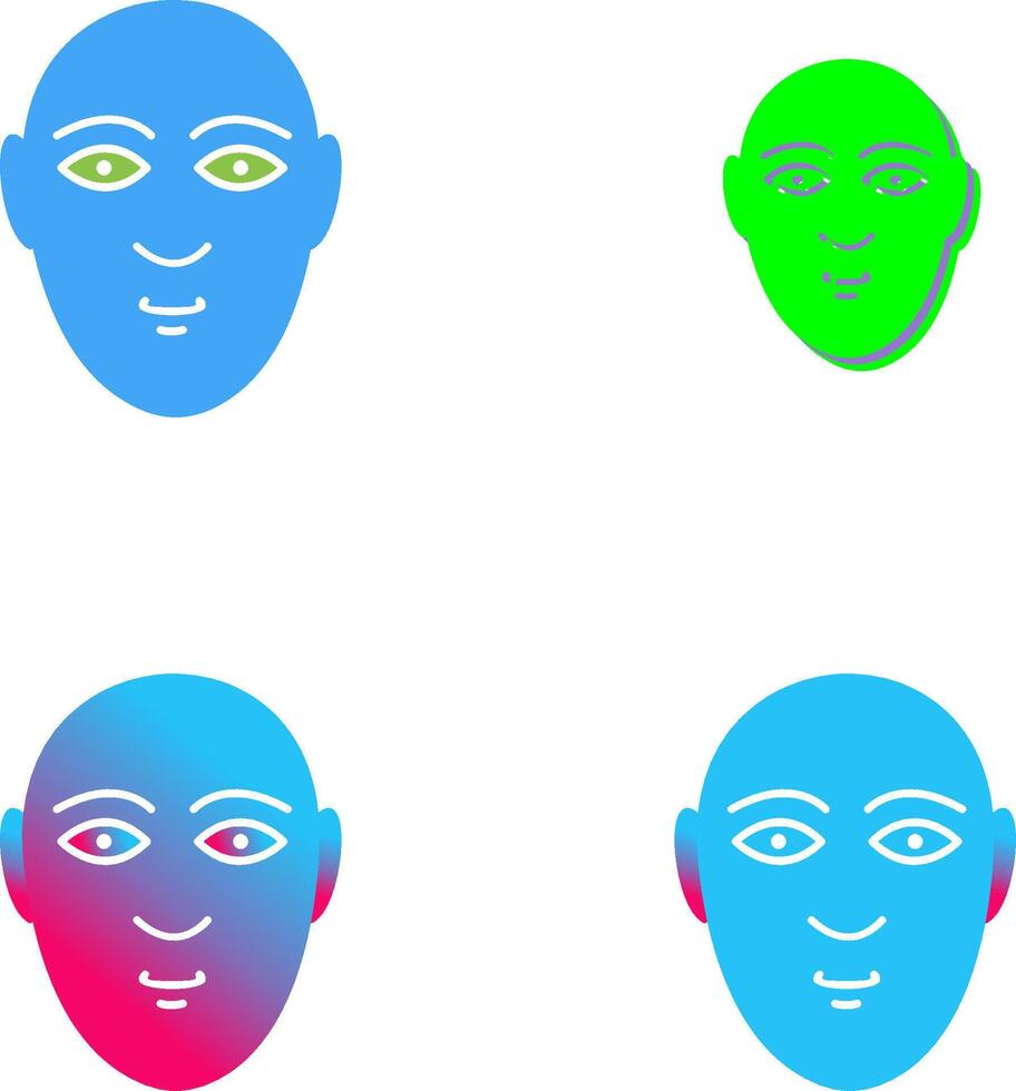 Human Face Icon Design vector