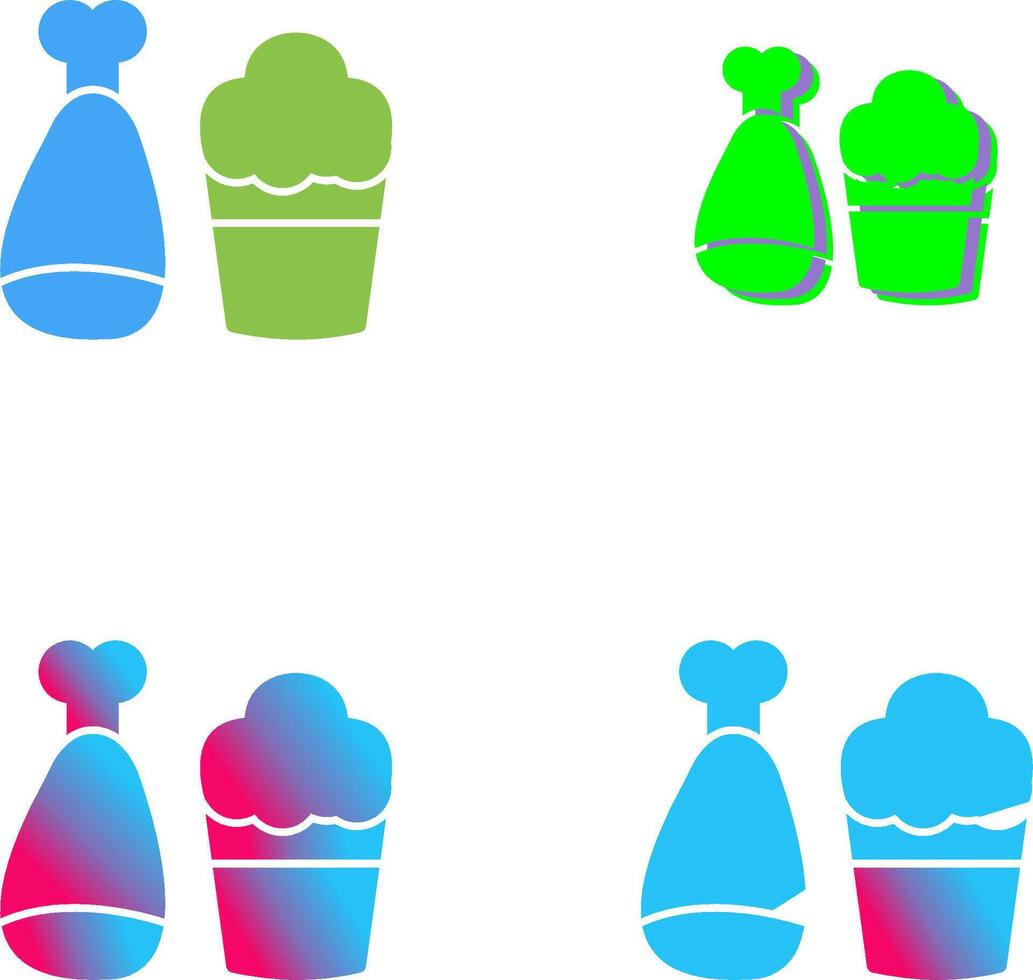 Food and Beer Icon Design vector