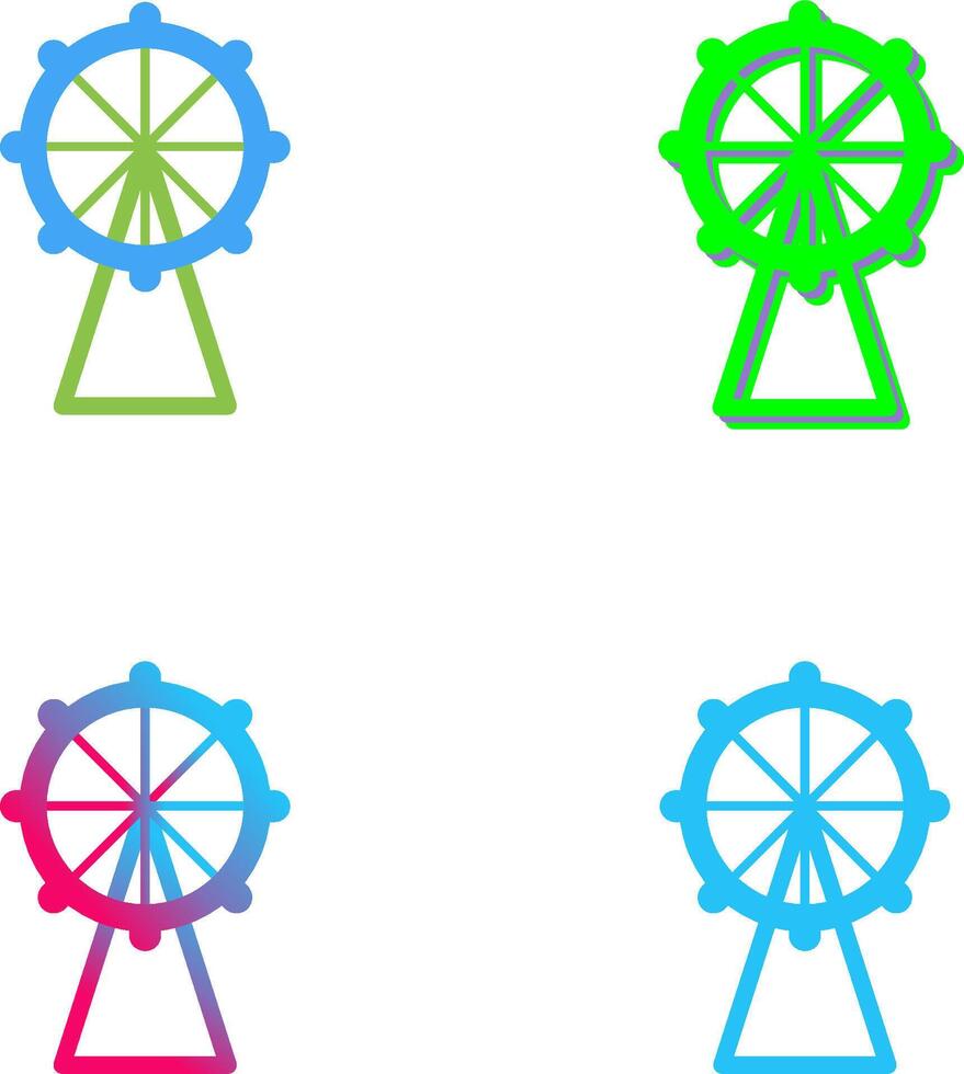 Ferris Wheel Icon Design vector