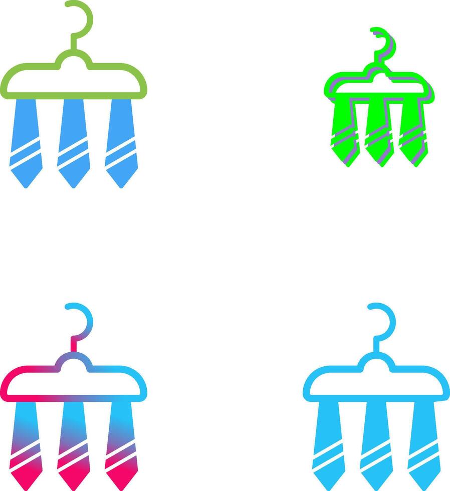 Three Ties Icon Design vector