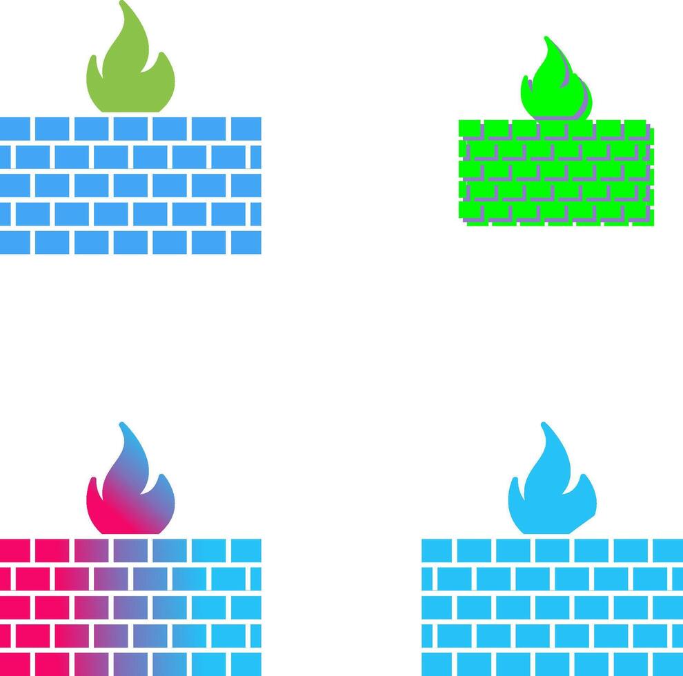 Firewall Icon Design vector
