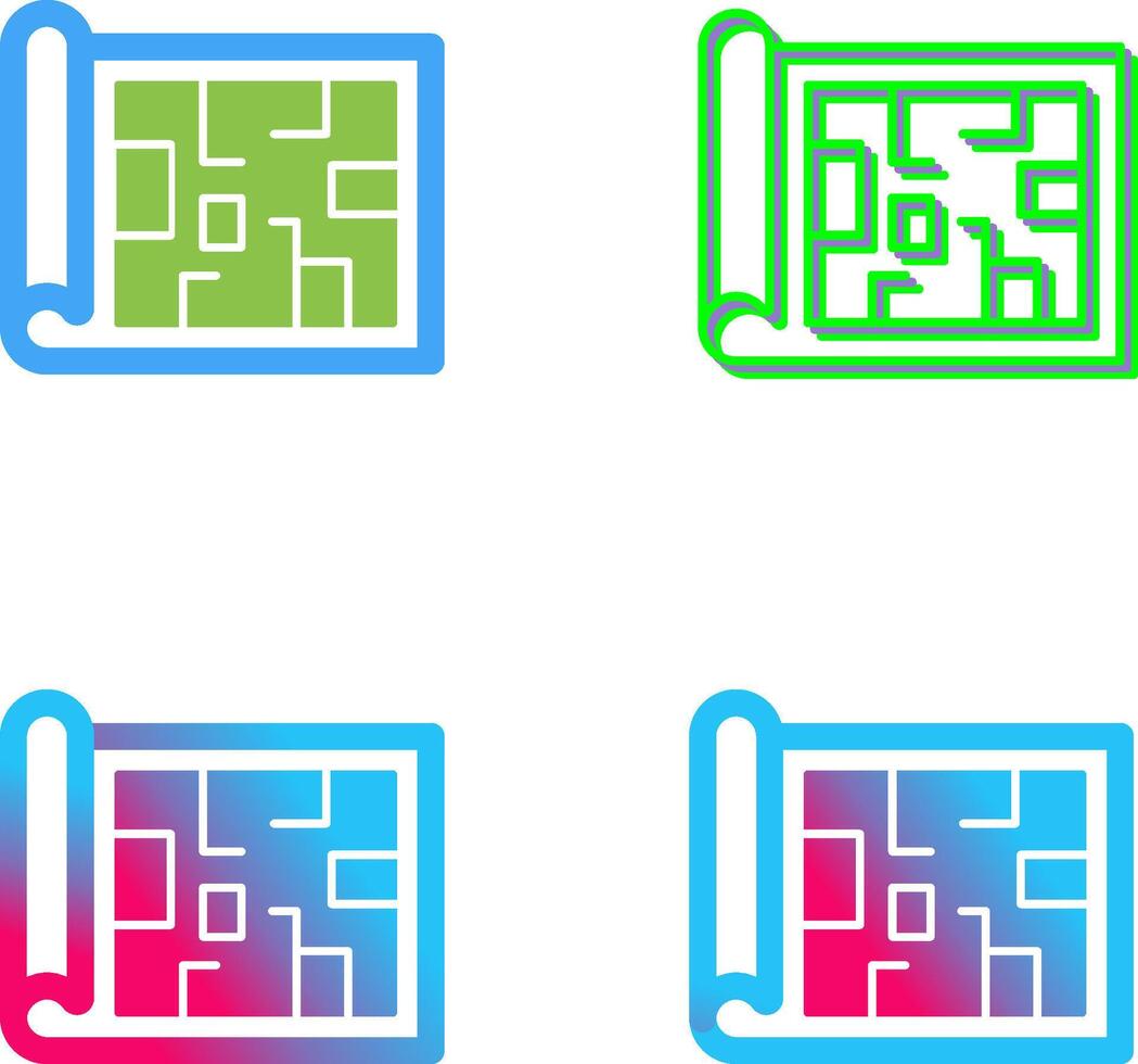 Blueprint Icon Design vector