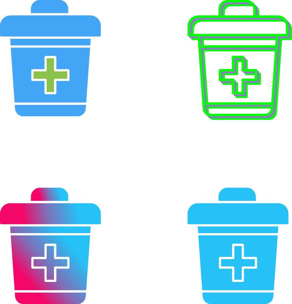 Dustbin Icon Design vector