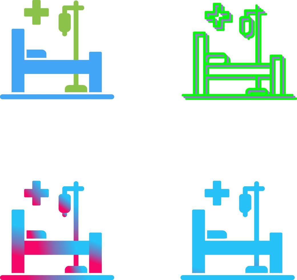 Bed Icon Design vector