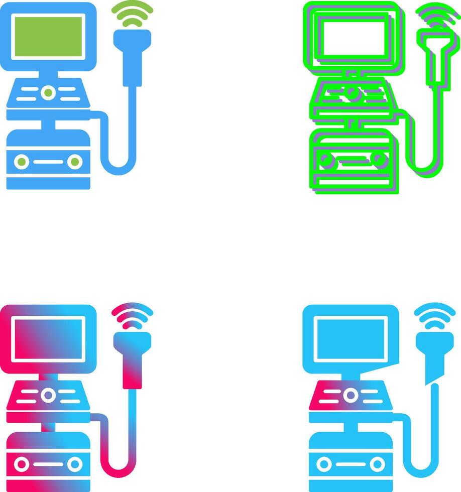 Ultrasound Machine Icon Design vector