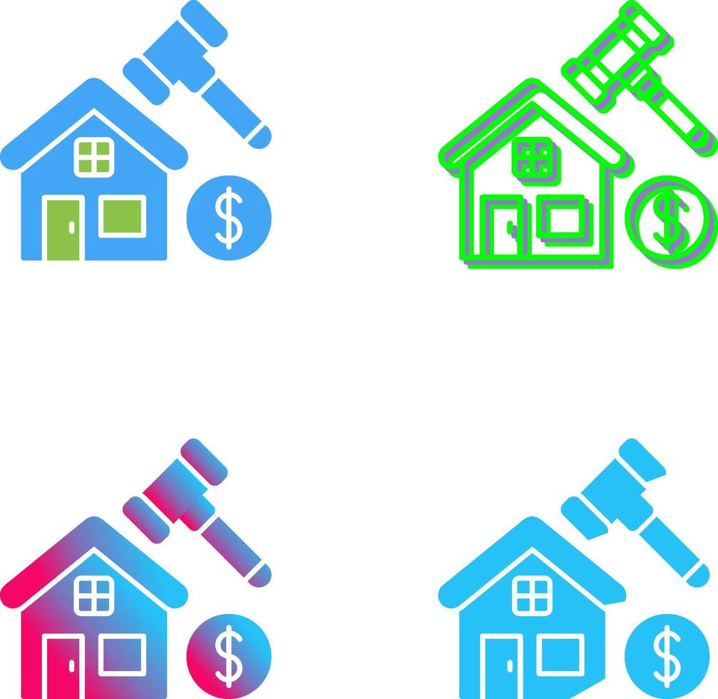 Auction Icon Design vector