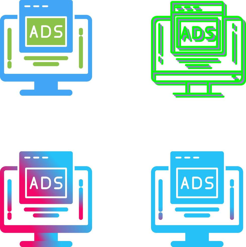 Digital Advertising Icon Design vector