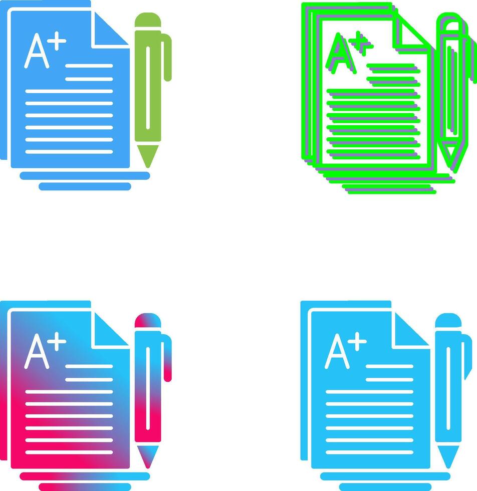 A Grade Icon Design vector