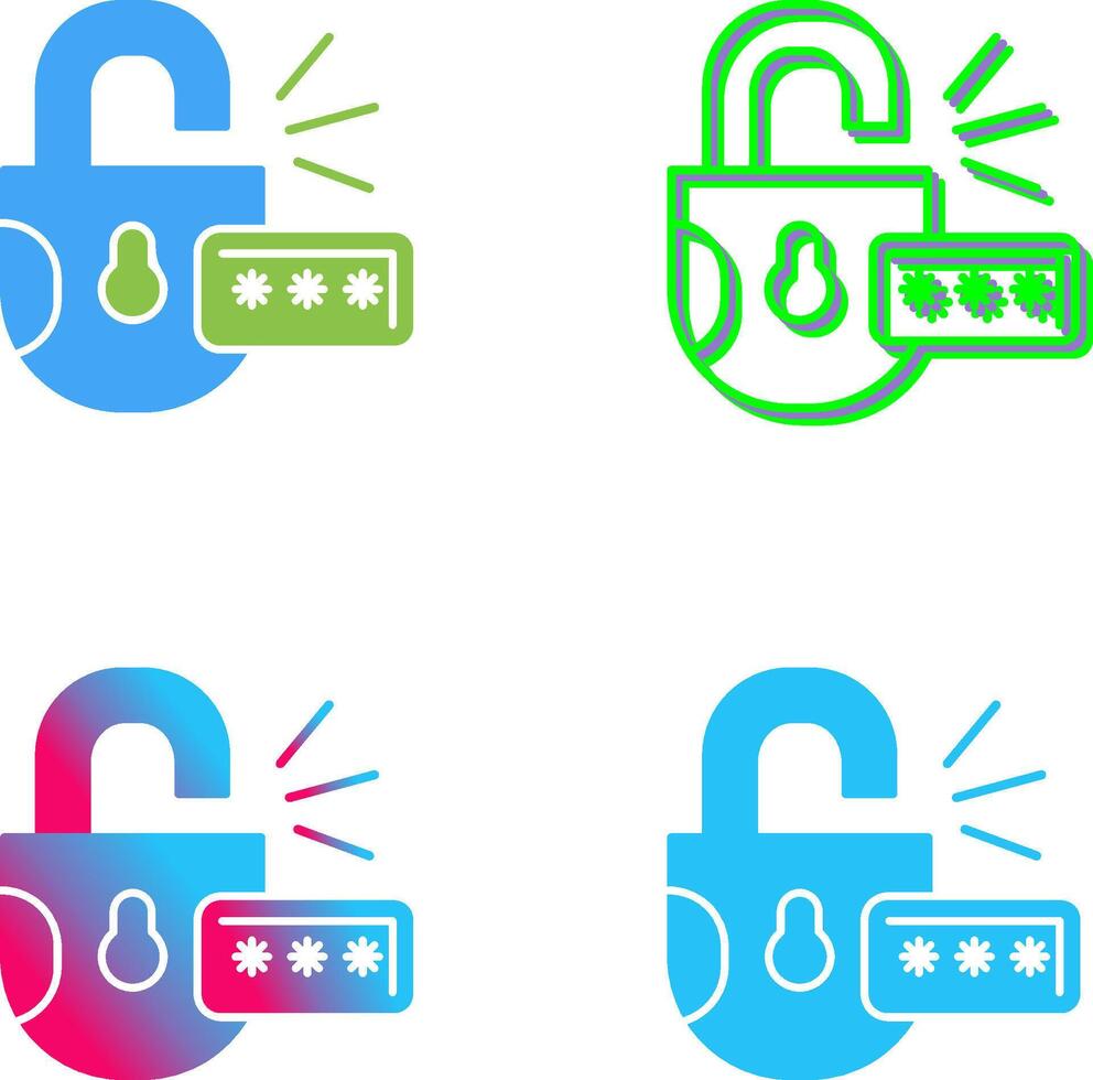 Unlock Icon Design vector