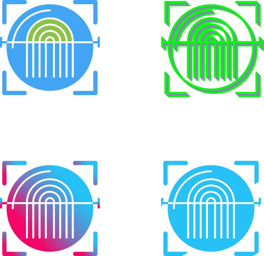 Fingerprint Scanner Icon Design vector