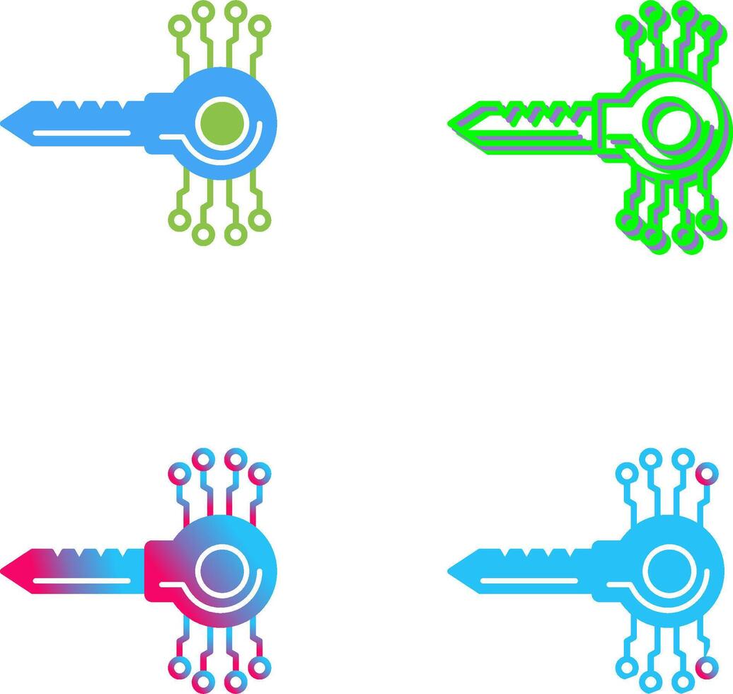 Key Code Icon Design vector