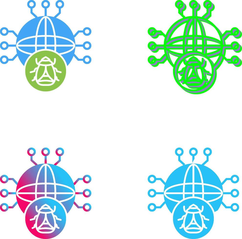 Global Malware Icon Design vector