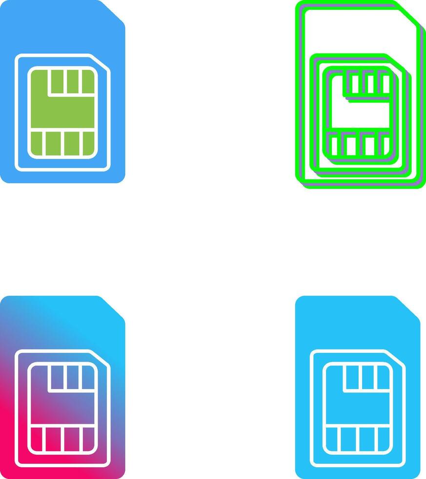 Sim Card Icon Design vector
