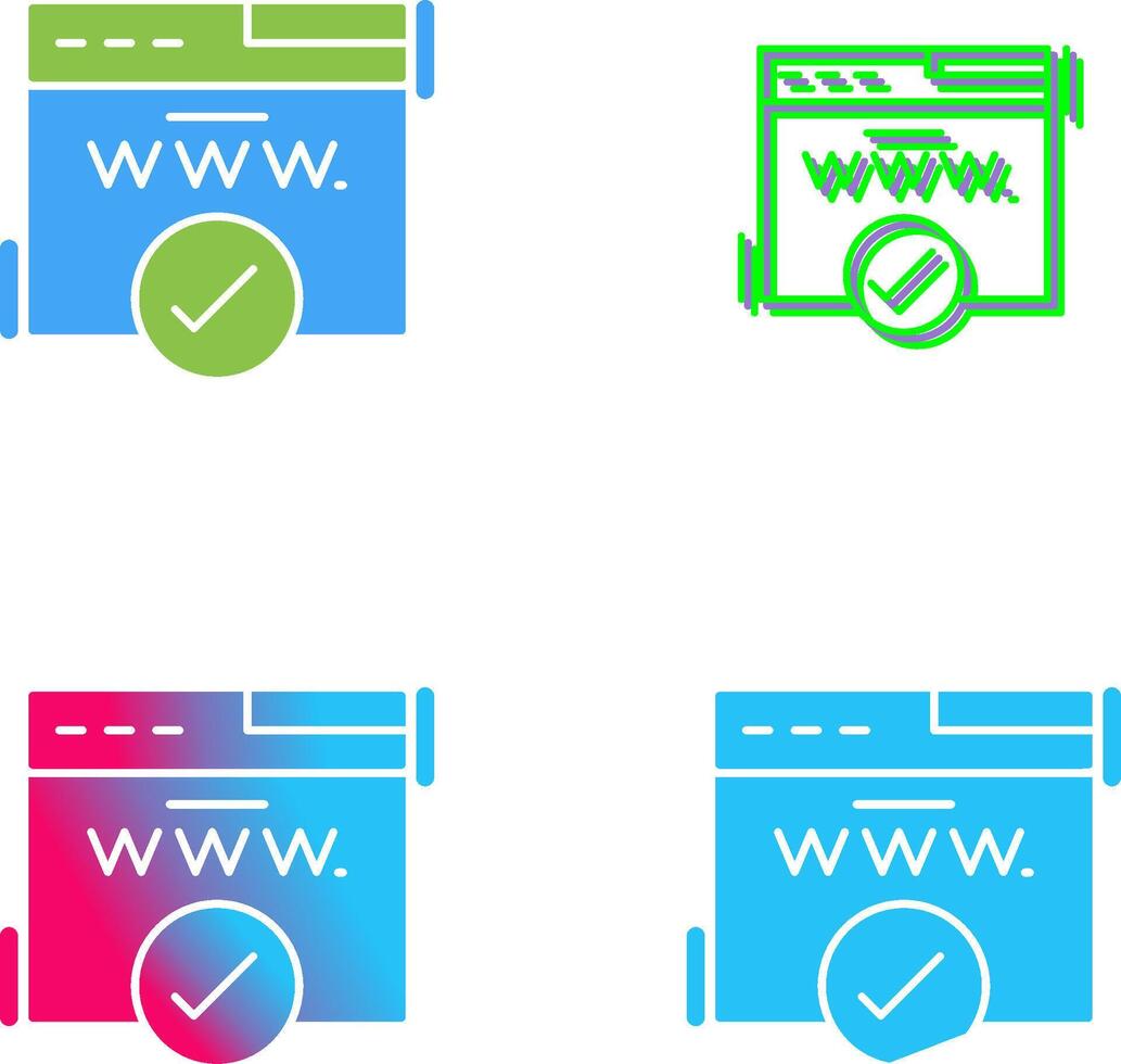 Domain Icon Design vector