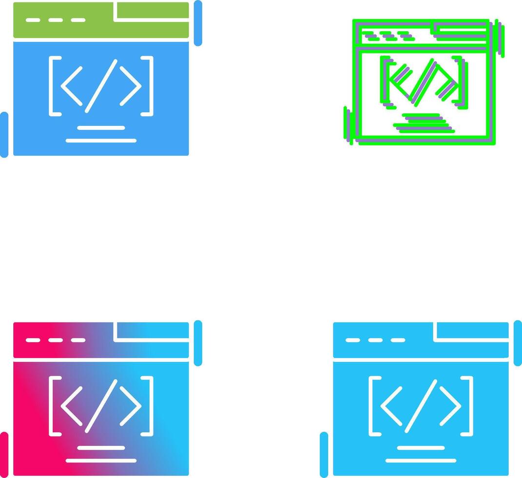 Web Coding Icon Design vector
