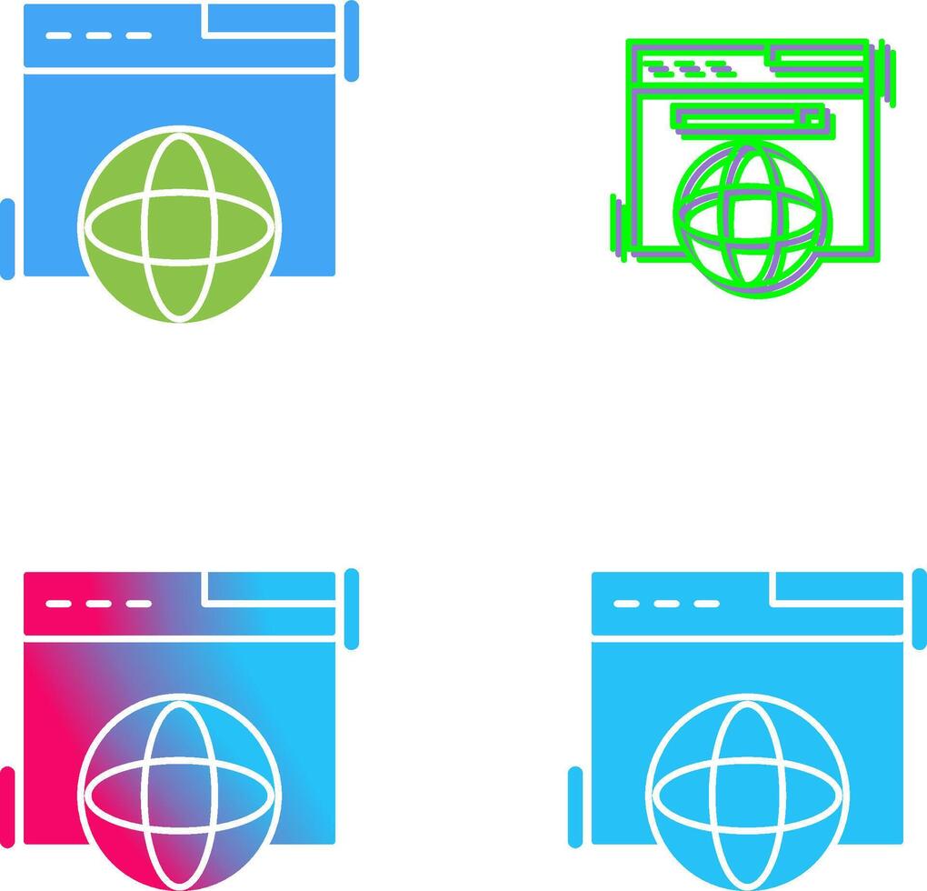 Browser Icon Design vector