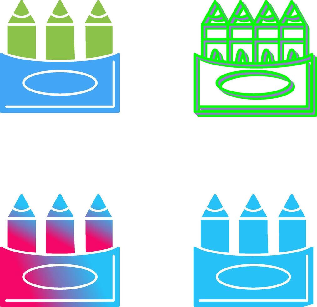 Crayons Icon Design vector