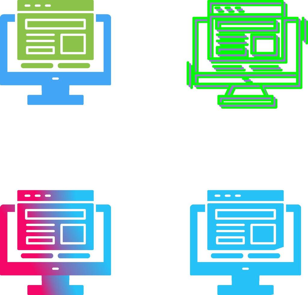 Adaptive Layout Icon Design vector