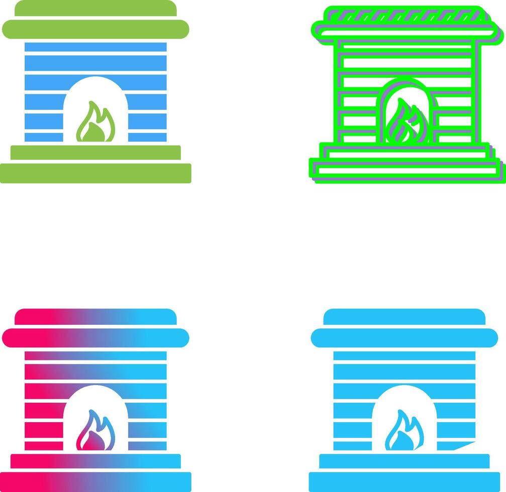 Fireplace Icon Design vector