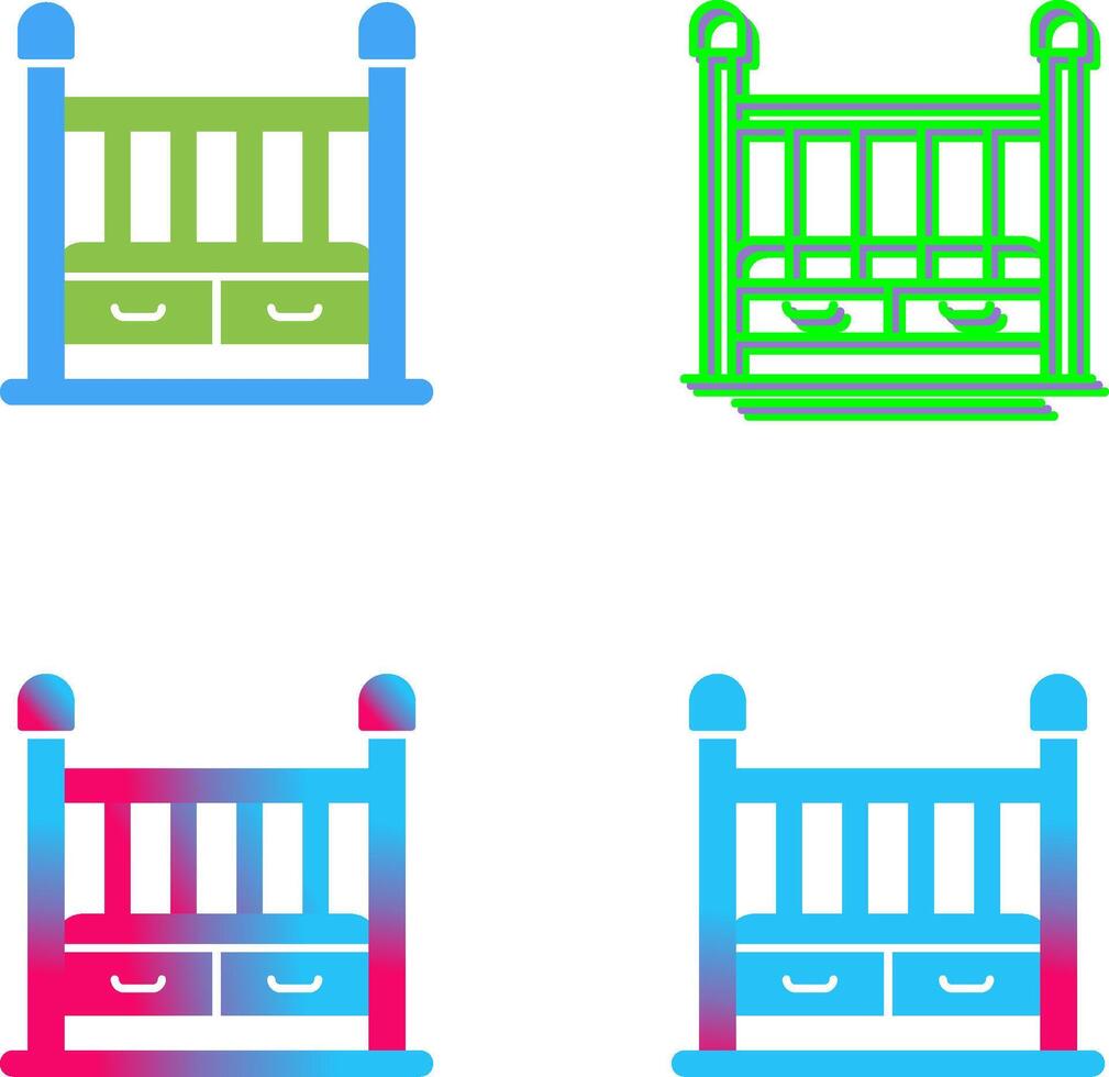 Baby Crib Icon Design vector