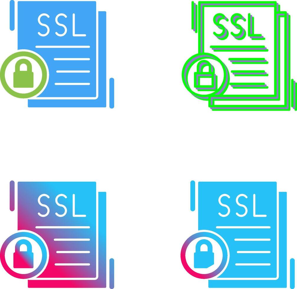 SSL Icon Design vector