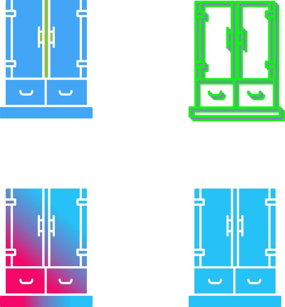 Cabinet Drawer Icon Design vector